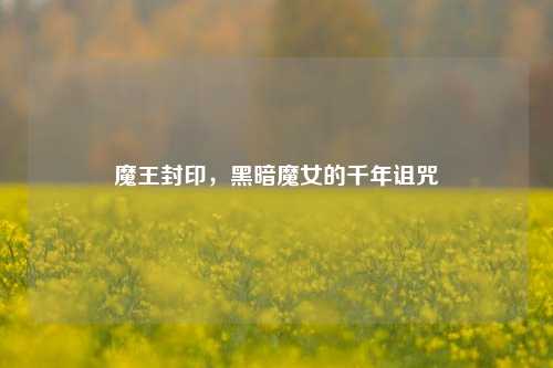 魔王封印，黑暗魔女的千年诅咒