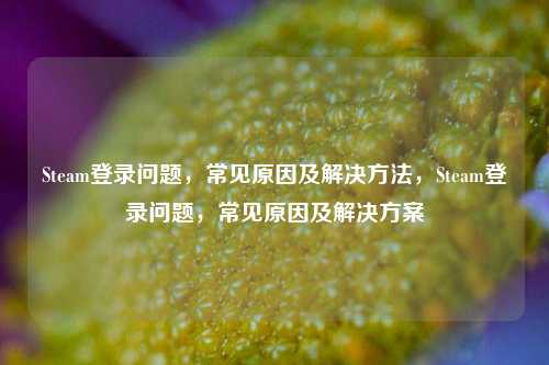 Steam登录问题，常见原因及解决方法，Steam登录问题，常见原因及解决方案