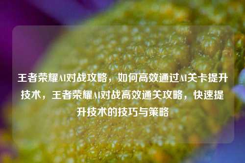 王者荣耀AI对战攻略，如何高效通过AI关卡提升技术，王者荣耀AI对战高效通关攻略，快速提升技术的技巧与策略