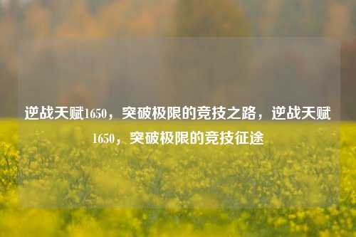 逆战天赋1650，突破极限的竞技之路，逆战天赋1650，突破极限的竞技征途
