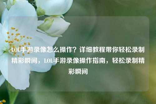 LOL手游录像怎么操作？详细教程带你轻松录制精彩瞬间，LOL手游录像操作指南，轻松录制精彩瞬间