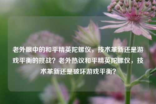 老外眼中的和平精英陀螺仪，技术革新还是游戏平衡的挑战？老外热议和平精英陀螺仪，技术革新还是破坏游戏平衡？