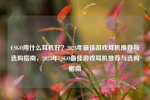 CSGO用什么耳机好?2023年最佳游戏耳机推荐与选购指南,2023年CSGO最佳游戏耳机推荐与选购指南