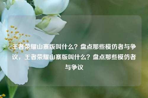 王者荣耀山寨版叫什么?盘点那些模仿者与争议,王者荣耀山寨版叫什么?盘点那些模仿者与争议