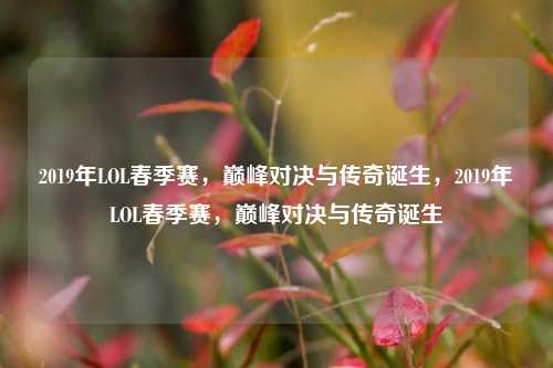 2019年LOL春季赛,巅峰对决与传奇诞生,2019年LOL春季赛,巅峰对决与传奇诞生
