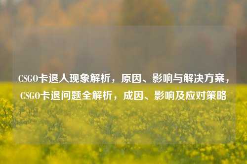 CSGO卡退人现象解析,原因、影响与解决方案,CSGO卡退问题全解析,成因、影响及应对策略