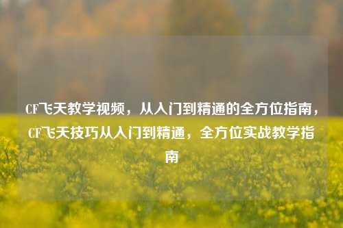 CF飞天教学视频,从入门到精通的全方位指南,CF飞天技巧从入门到精通,全方位实战教学指南
