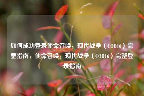 如何成功登录使命召唤，现代战争（COD16）完整指南，使命召唤，现代战争（COD16）完整登录指南